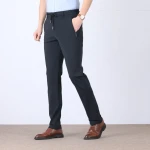 Men's Pants Business Black Suit Pants Slim Casual Straight Breathable Pants&Trousers