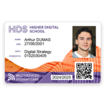 Digital printing smart students identity card with serial ID number
