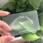 High Quality Waterproof Custom Design CR80 Clear Plastic Transparent Business Card Printing