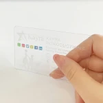 High Quality Waterproof Custom Design CR80 Clear Plastic Transparent Business Card Printing