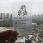 High Quality Waterproof Custom Design CR80 Clear Plastic Transparent Business Card Printing