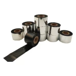 110mm 70m compatible black art paper barcode label printer resin ribbon for TT437B