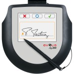 Evolis Sig200 Signature Pad Color 5â€™â€™ interactive LCD signature pad with backlight, USB